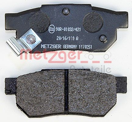 METZGER 1170251 Bremsbelagsatz, Scheibenbremse